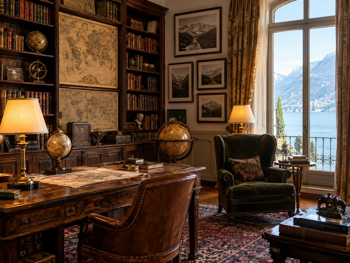 Inside the villa: Guido Monzino’s rooms, seen on the guided visit